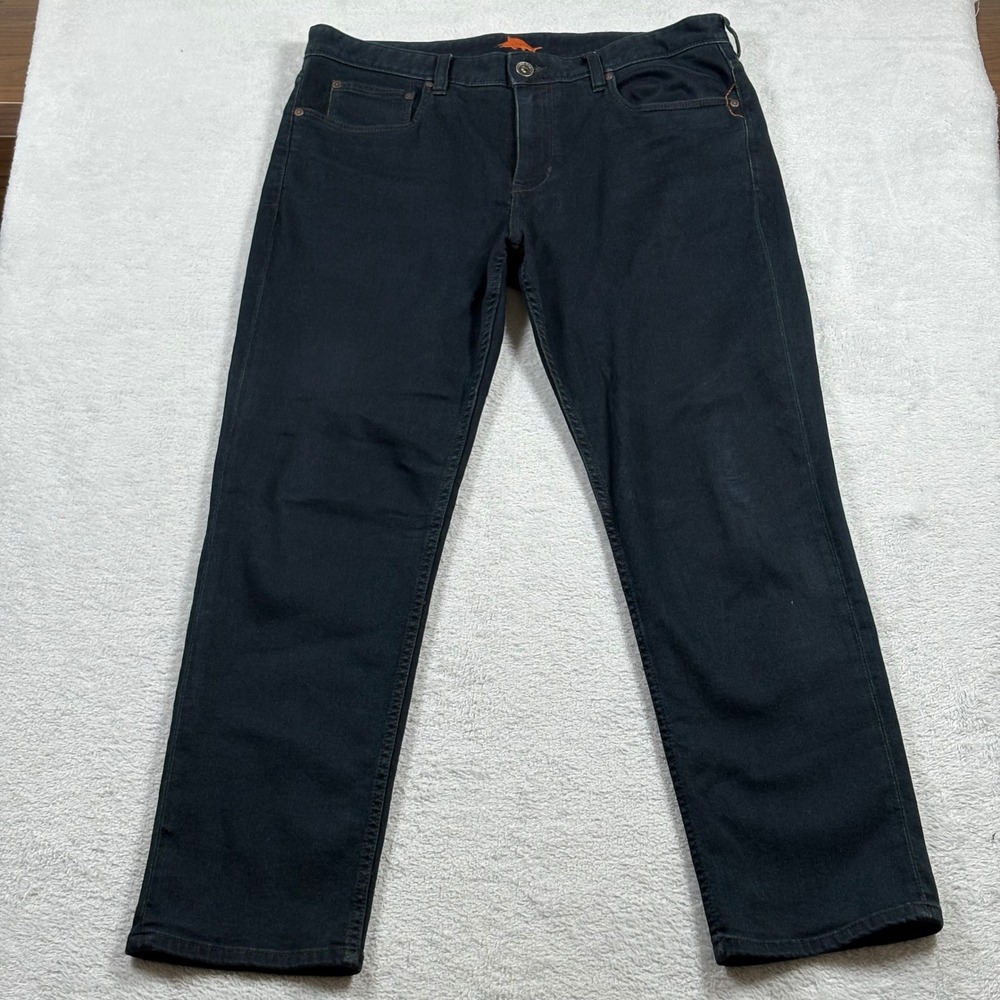 Tommy Bahama Boracay Mens 35x30 Dark Navy Blue 5-Pocket Chino Pants Stretch‎ - Picture 4 of 12